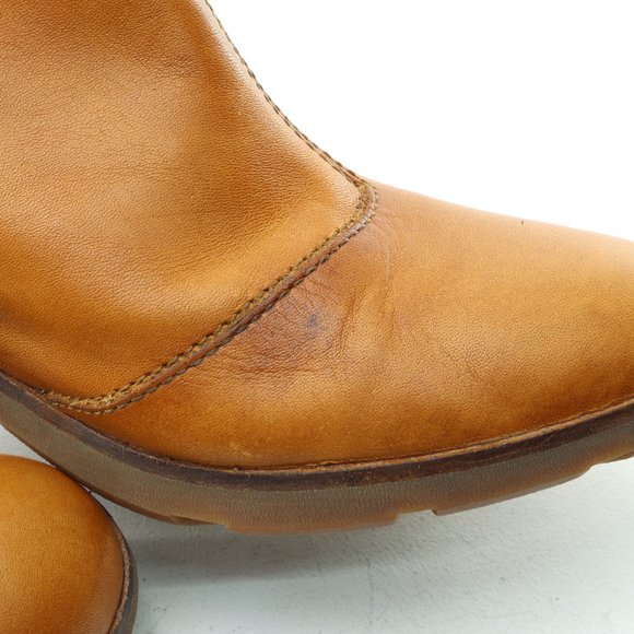 bussola Reikiavik Leather V-Neck Block Heel Bootie Inside Zip • WMNS EU39 - Picture 16 of 16